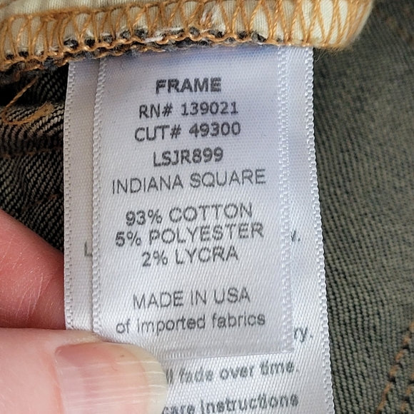 Frame Le Skinny de Jeanne Indiana Square distressed jeans size 26 - Picture 12 of 13